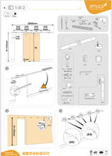 Carica l'immagine nel visualizzatore di Gallery, Kit Ferramenta Porta Scorrevole Sospesa in Legno EMUCA