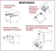 Carica l&#39;immagine nel visualizzatore di Gallery, COPPIA GUIDE a SCOMPARSA SOTTOCASSETTO AMMORTIZZATA Portata 35 kg Estraz Totale
