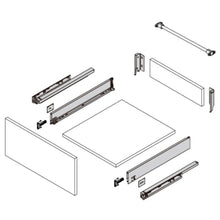 Carica l&#39;immagine nel visualizzatore di Gallery, Set spondine per cassetto 300mm BIANCO estrazione totale AMMORTIZZATO portata 40 kg DTC
