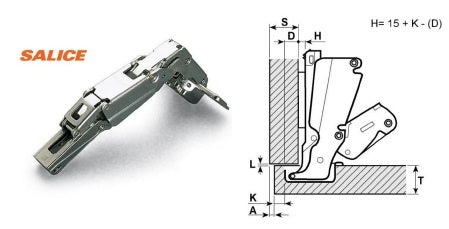 Cerniera 165° F35 SALICE